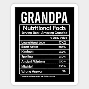 Grandpa Nutritional Facts Magnet